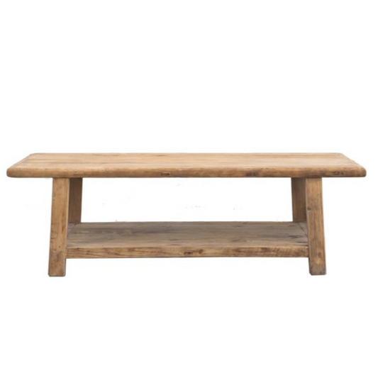 Elmwood Coffee Table with Shelf