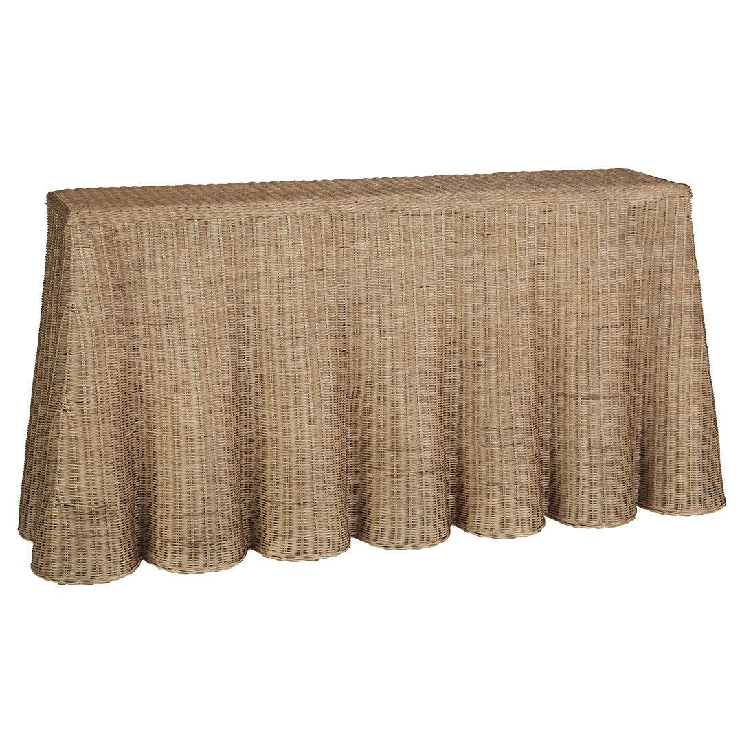 Willow Rattan Console Table