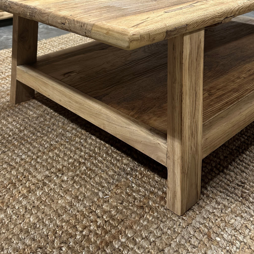 Elmwood Coffee Table with Shelf