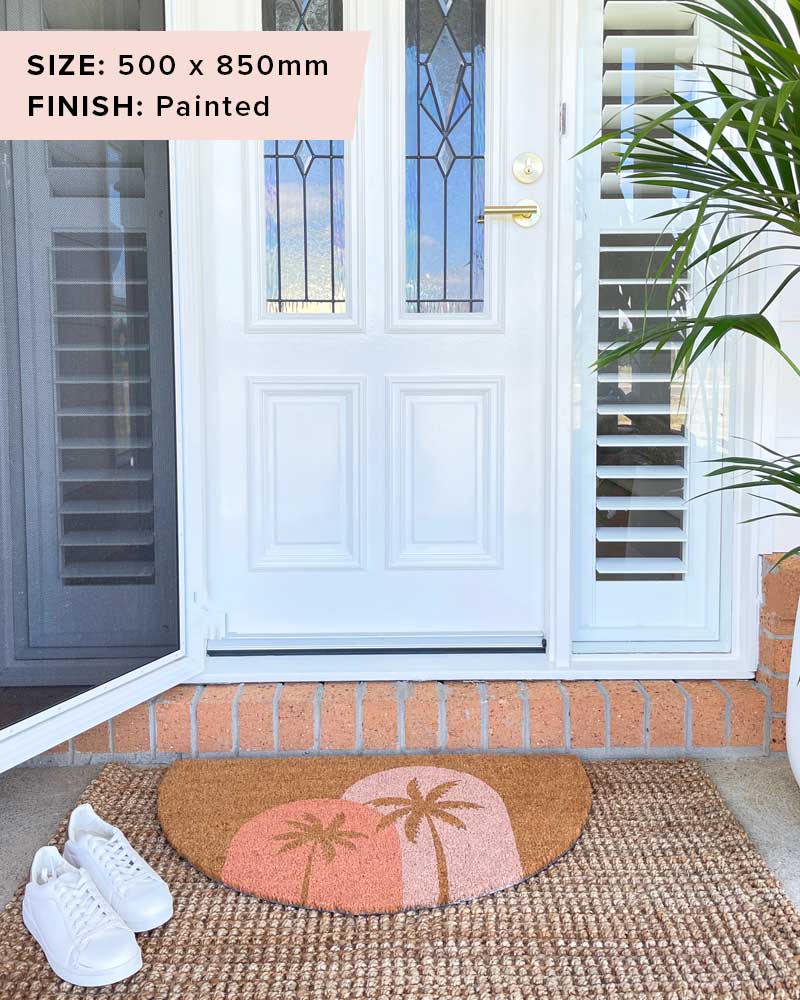 Boho Palms Semi-Circle Doormat