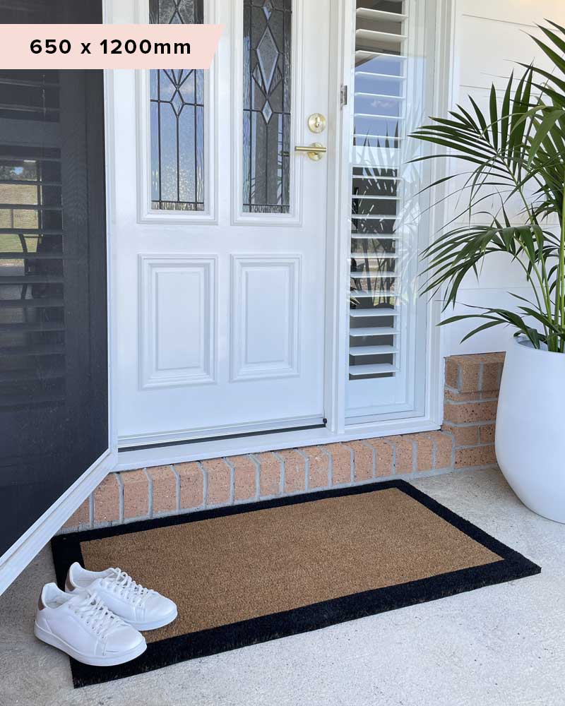 Classic Black Border Doormat