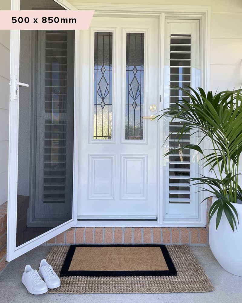 Classic Black Border Doormat