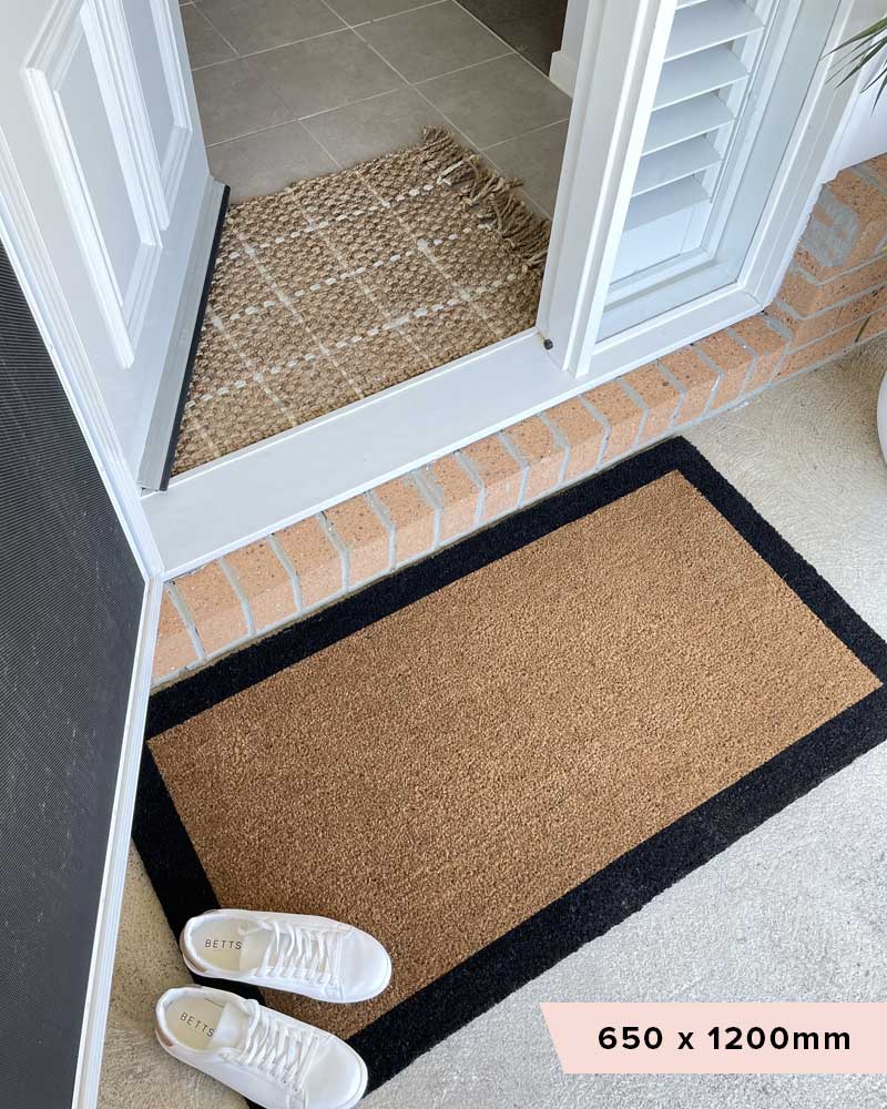 Classic Black Border Doormat