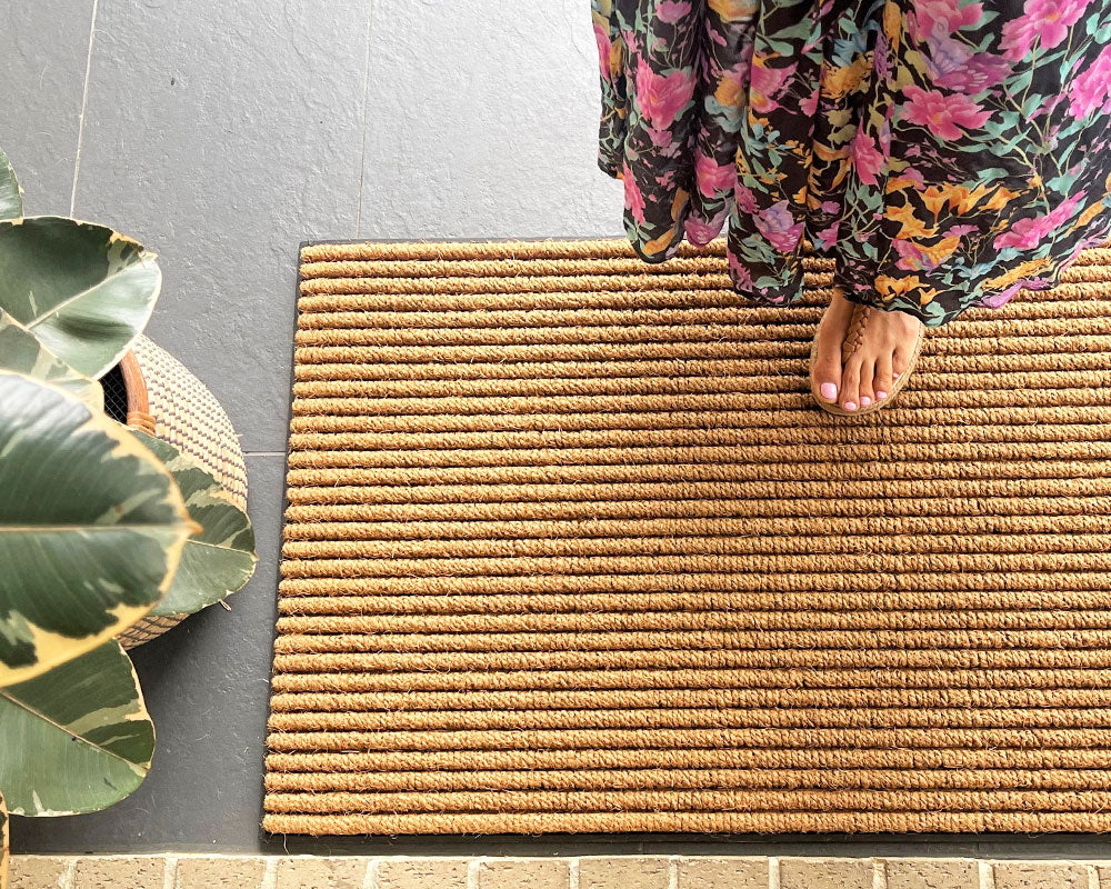 Durable Ribbed Coir Doormat