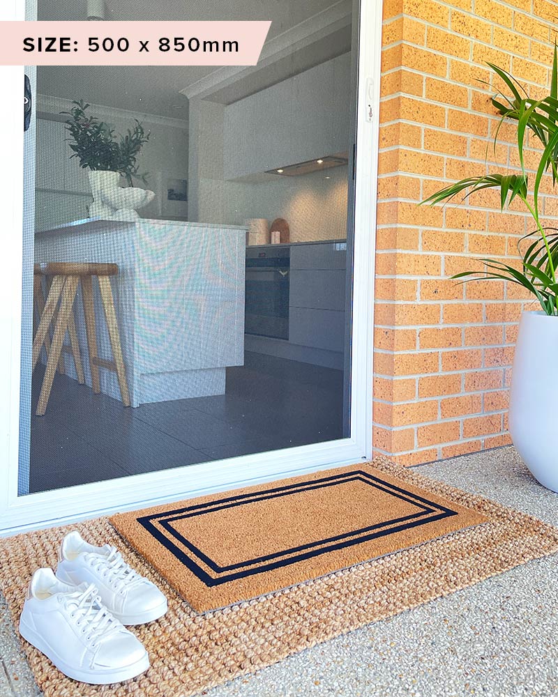 Embossed Double Border Doormat