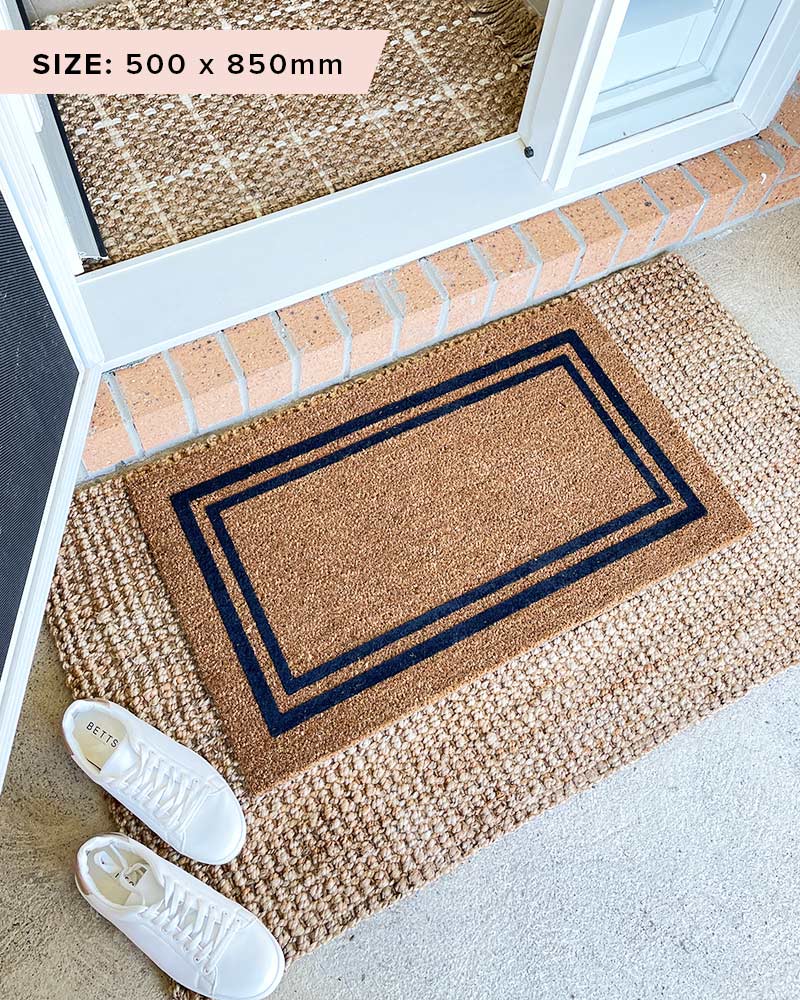 Embossed Double Border Doormat