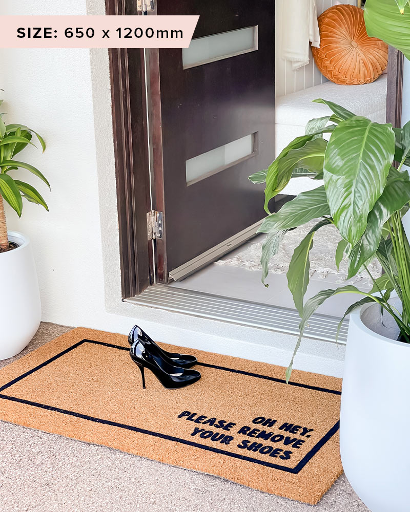 Please Remove Your Shoes Doormat Embossed