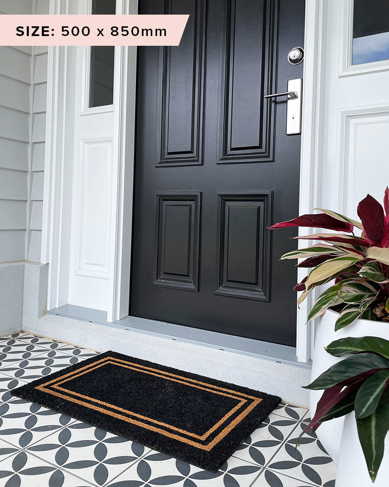 Natural Double Border Doormat