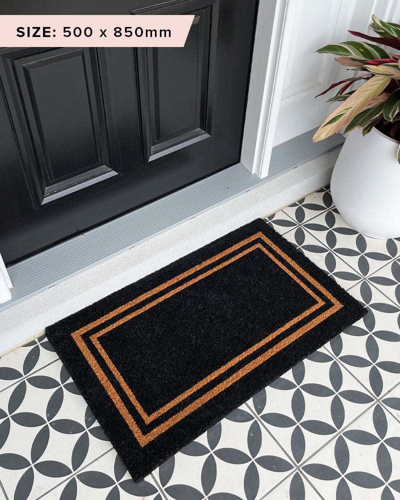 Natural Double Border Doormat