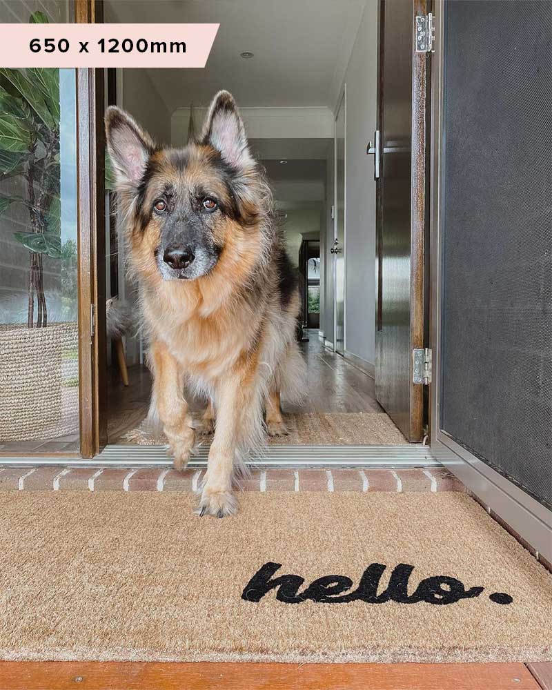 Hello Doormat Embossed