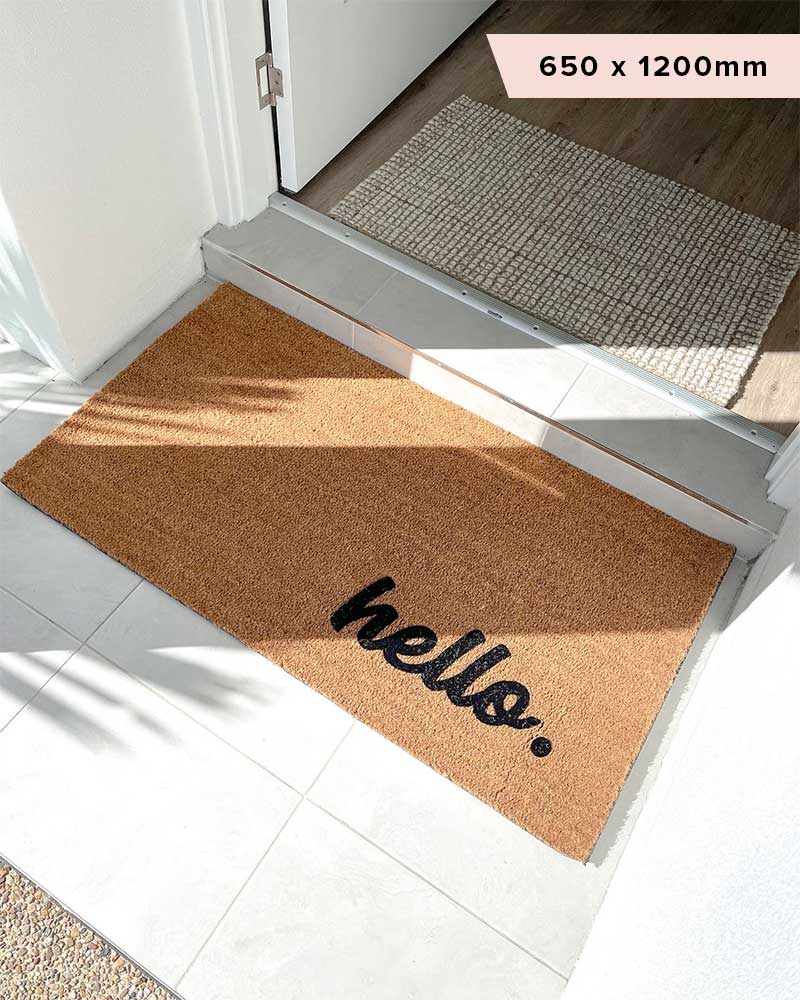 Hello Doormat Embossed