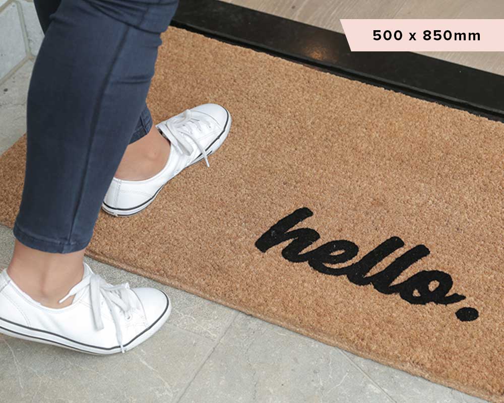 Hello Doormat Embossed