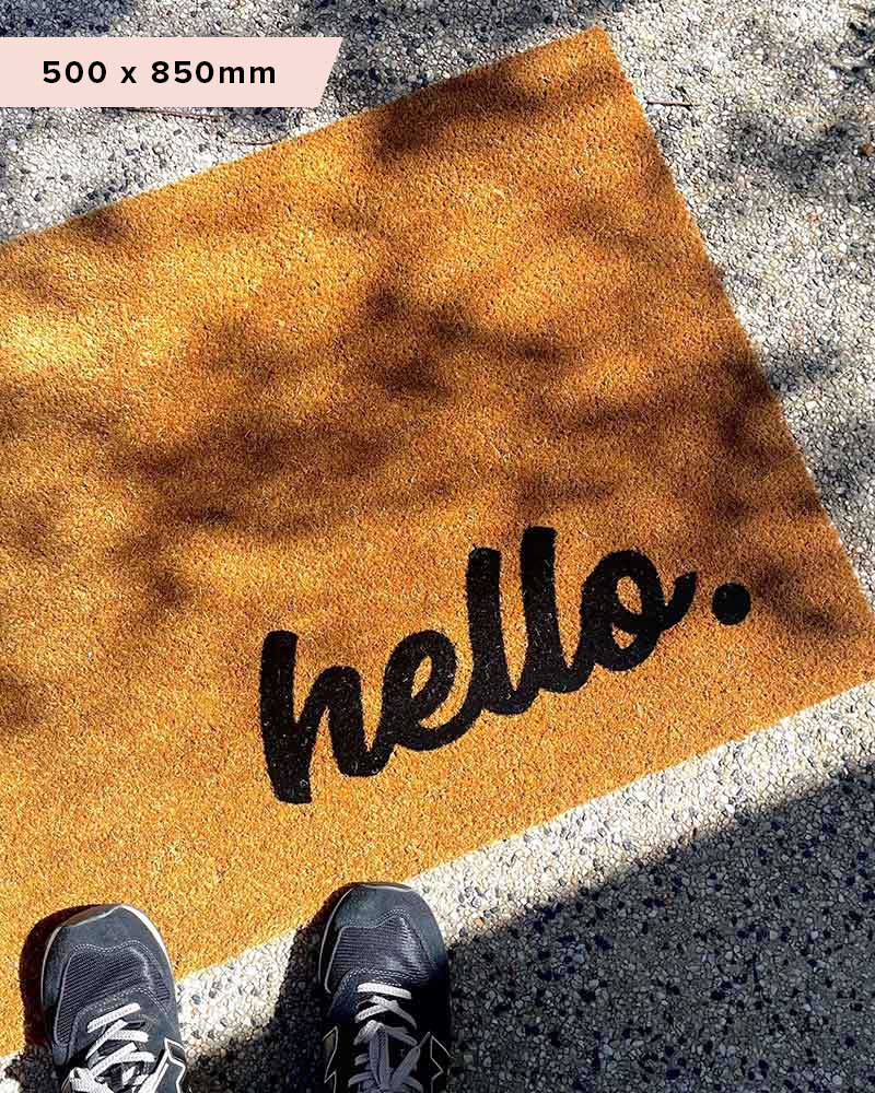 Hello Doormat Embossed