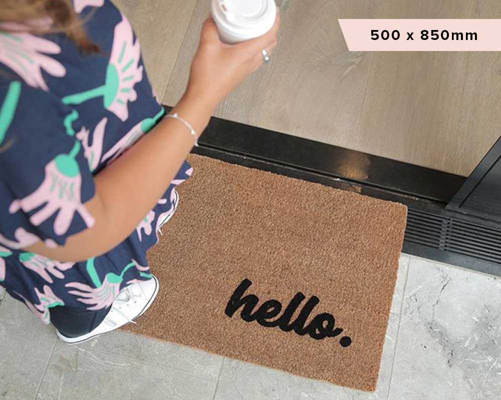 Hello Doormat Embossed