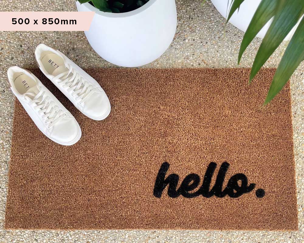 Hello Doormat Embossed