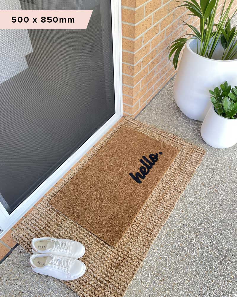 Hello Doormat Embossed