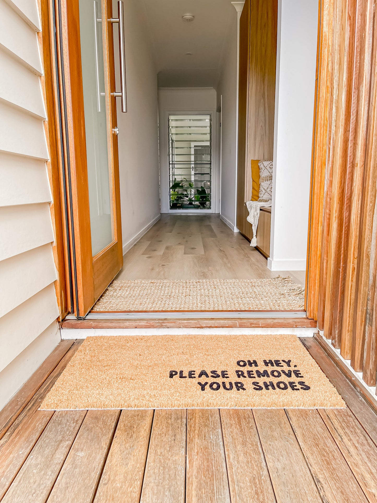 Please Remove Your Shoes Doormat Embossed