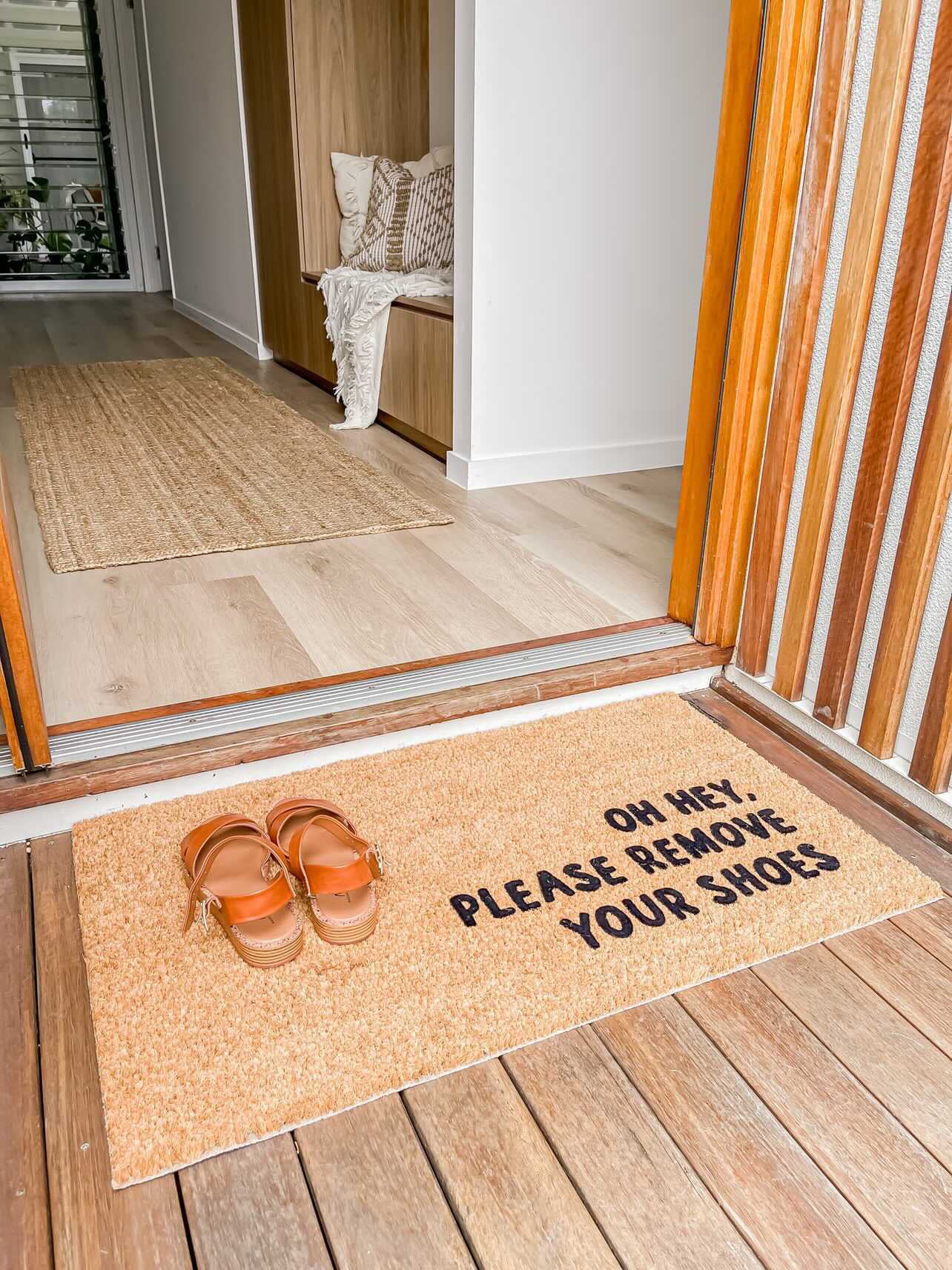 Please Remove Your Shoes Doormat Embossed