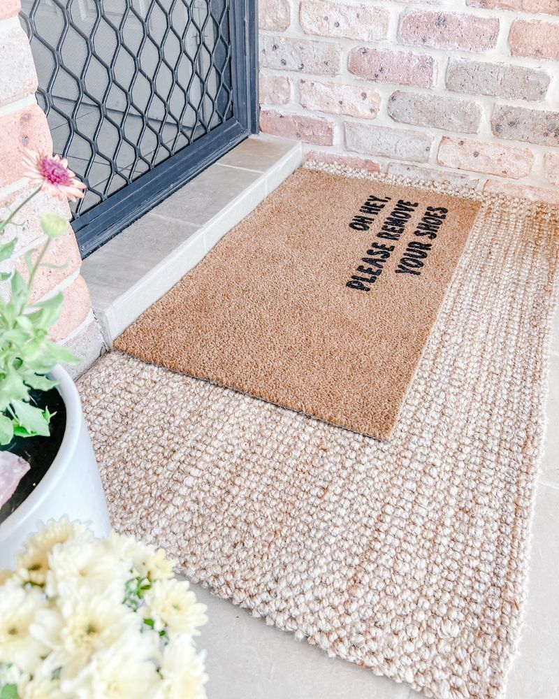 Please Remove Your Shoes Doormat Embossed