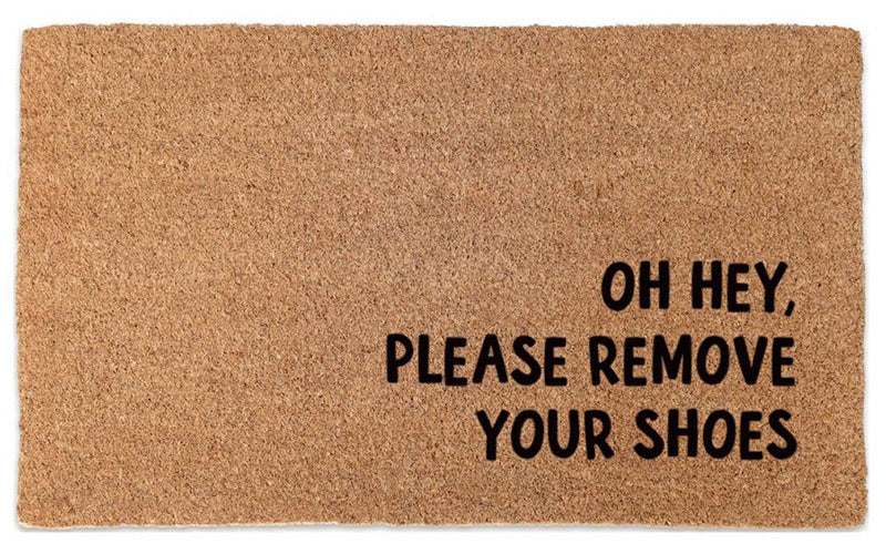 Please Remove Your Shoes Doormat Embossed