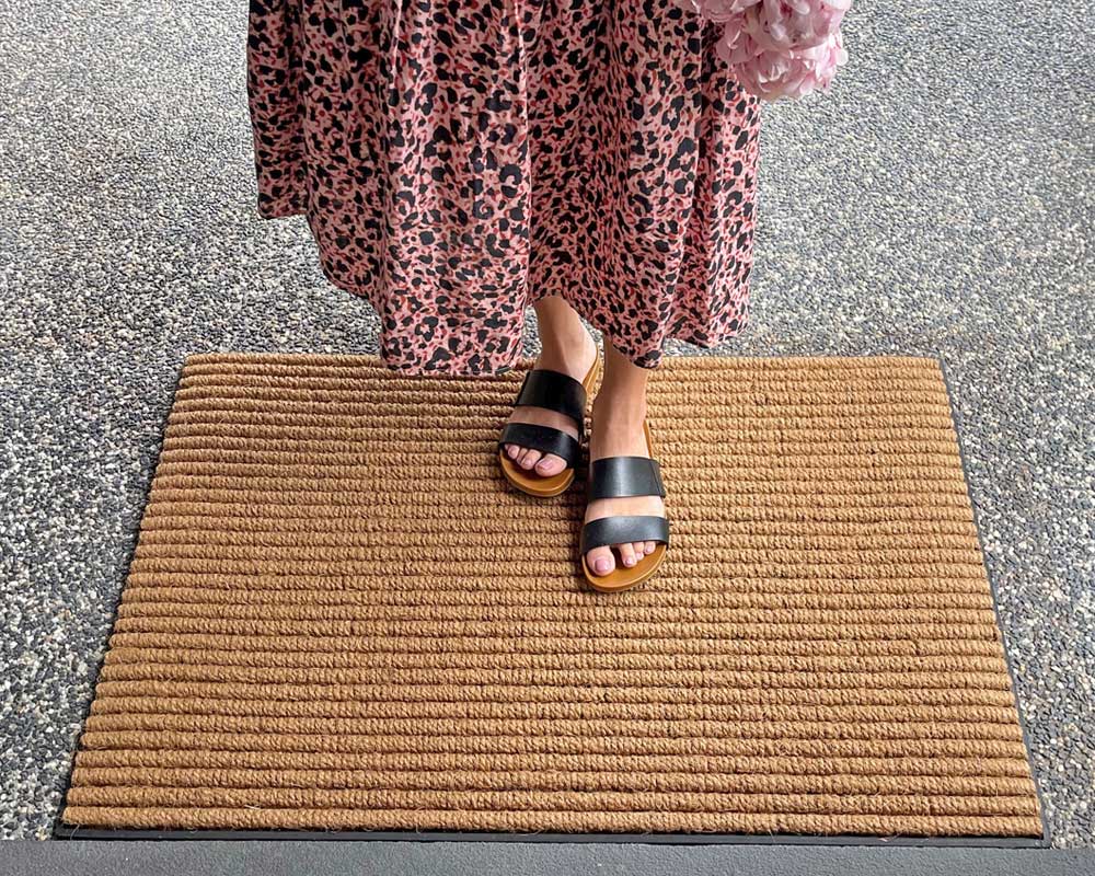 Durable Ribbed Coir Doormat