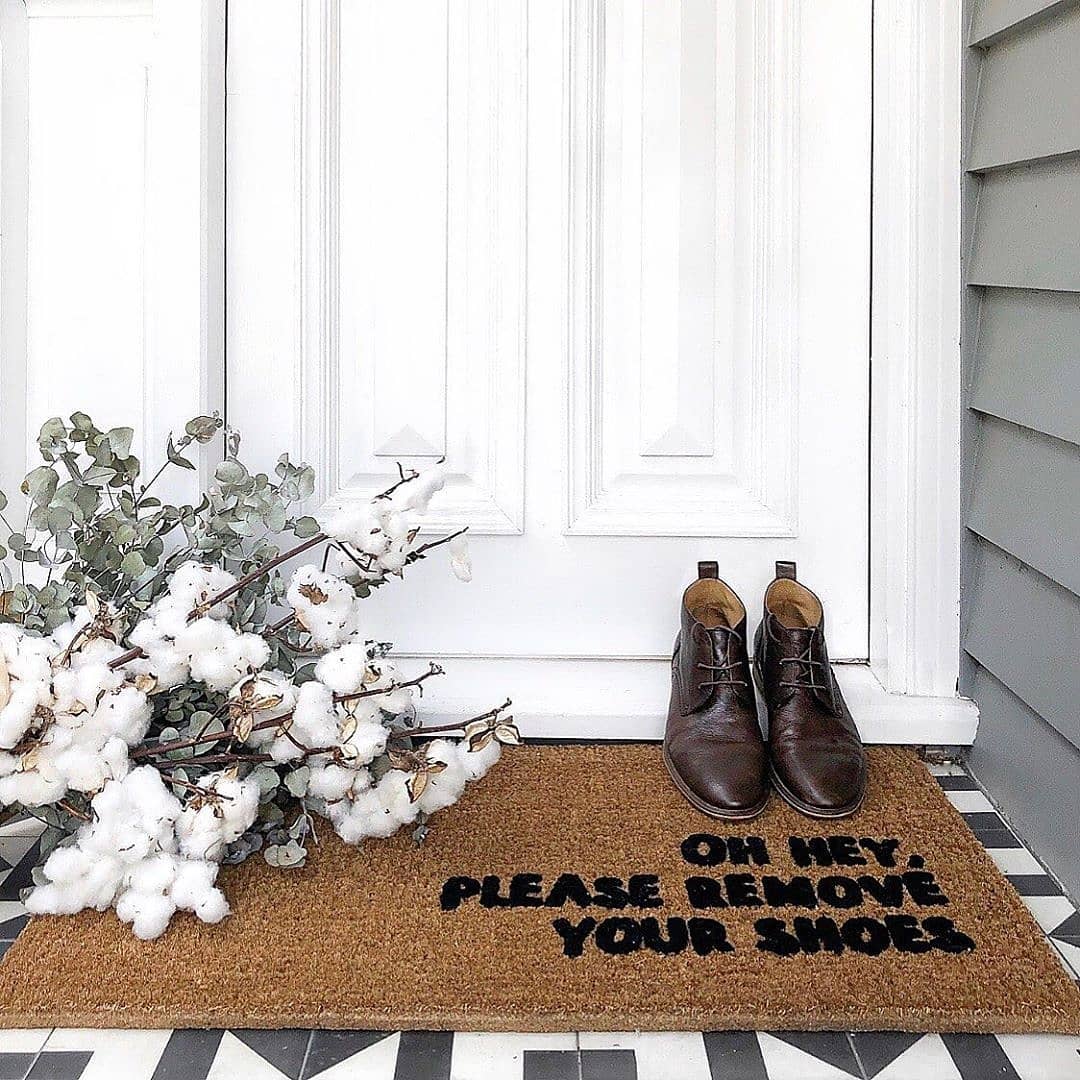 Please Remove Your Shoes Doormat Embossed